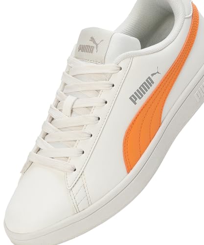 Puma Womens Smashic Wmn Warm White-Clementine-Smokey Gray Sneaker - 6 UK (39511104)
