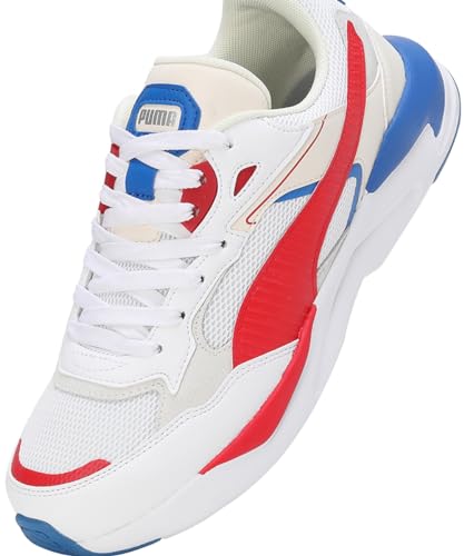 Puma Mens X-ray Prism White-Red-Team Royal Sneaker - 8 UK (39982901)