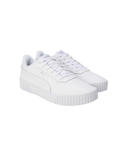 Puma Womens Carina 2.0 White-White-Silver Sneaker - 7 UK (40134501)