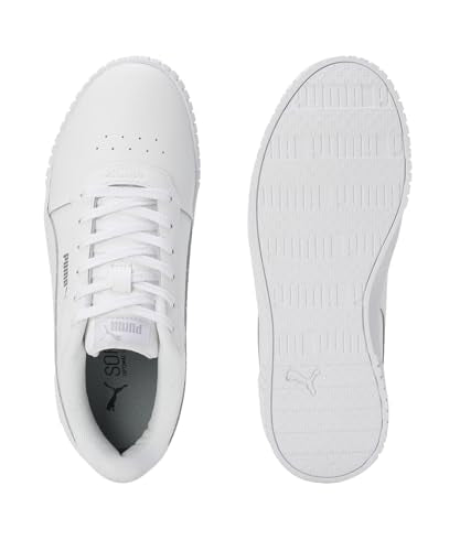 Puma Womens Carina 2.0 White-White-Silver Sneaker - 7 UK (40134501)
