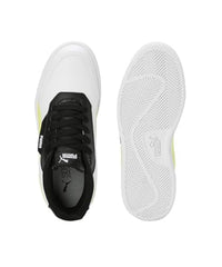 Puma Unisex-Kid Smash Poppins JR White-Lime Sheen-Black Sneaker - 6 UK (40022702)