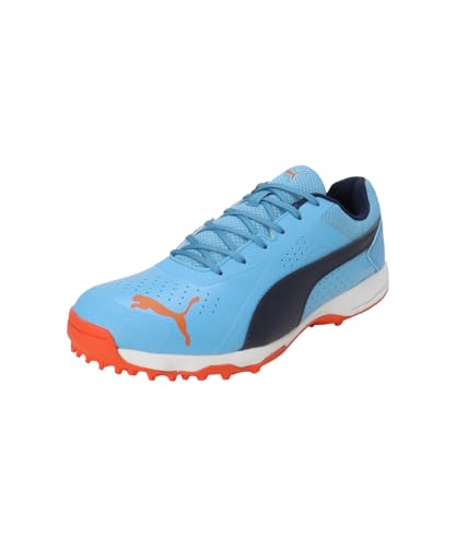 Puma Unisex-Adult Cricket Alrounder Navy-Bonnie Blue-Rickie Orange Cricket Shoe-10 UK(10824003)