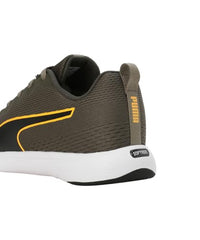Puma Mens Softride Vital Eng Mesh Black-Dark Olive-Sun Stream Running Shoe - 7 UK (31058105)