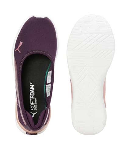 Puma Womens Evelyn Softride Midnight Plum-Rose Gold-White Sneaker - 5 UK (39713003)