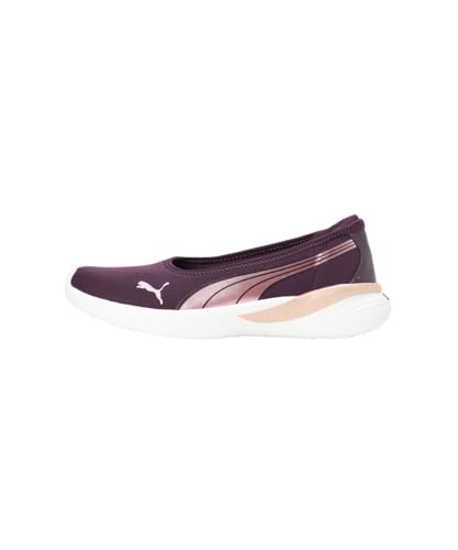 Puma Womens Evelyn Softride Midnight Plum-Rose Gold-White Sneaker - 5 UK (39713003)