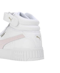 Puma Womens Carina 2.0 Mid White-Frosty Pink-Gold Sneaker - 4 UK (40134603)