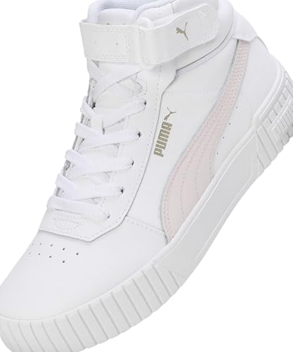 Puma Womens Carina 2.0 Mid White-Frosty Pink-Gold Sneaker - 4 UK (40134603)