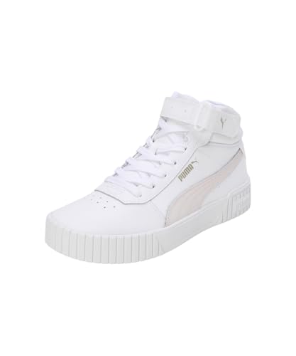 Puma Womens Carina 2.0 Mid White-Frosty Pink-Gold Sneaker - 4 UK (40134603)