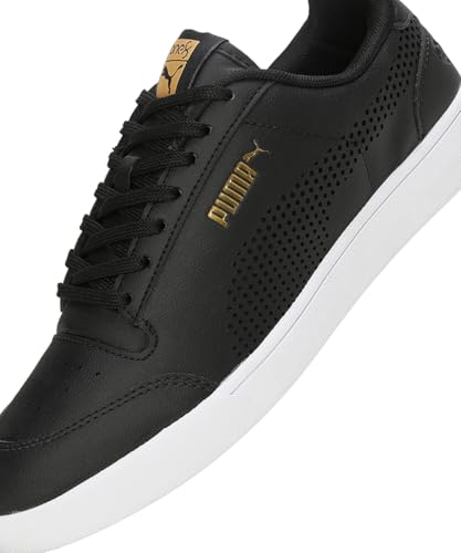 Puma Mens Shuffle One8 V4 Better Black-White-Team Gold Sneaker - 10 UK (40163402)