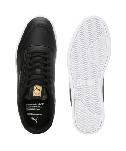Puma Mens Shuffle One8 V4 Better Black-White-Team Gold Sneaker - 10 UK (40163402)