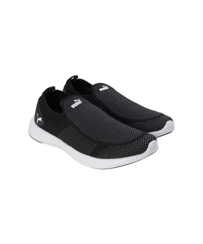 Puma Mens Softride Dimorphos Black-Dark Coal-White Running Shoe - 9 UK (31064901)
