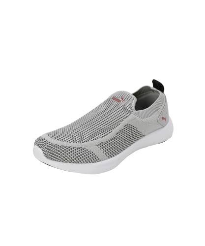 Puma Mens Softride Dimorphos Ash Gray-Chili Oil-Black Running Shoe - 9 UK (31064903)