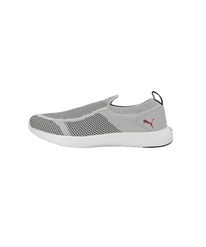 Puma Mens Softride Dimorphos Ash Gray-Chili Oil-Black Running Shoe - 9 UK (31064903)