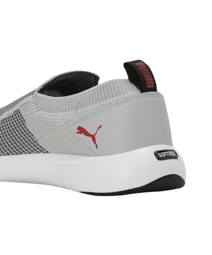Puma Mens Softride Dimorphos Ash Gray-Chili Oil-Black Running Shoe - 9 UK (31064903)
