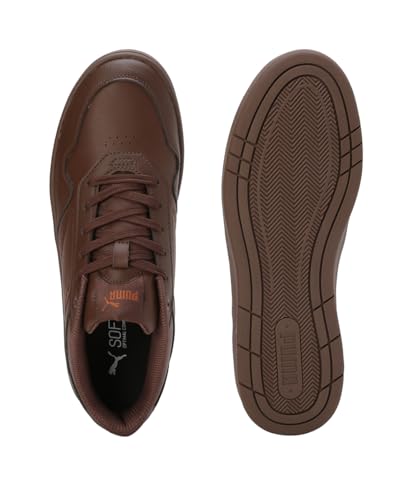 Puma Mens Court Classic Res Espresso Brown-Haute Coffee Sneaker - 6 UK (40111703)