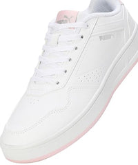 Puma Womens Court Classic WNS White-Whisp of Pink-Silver Sneaker - 5 UK (40111801)