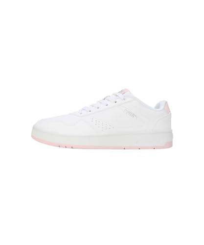 Puma Womens Court Classic WNS White-Whisp of Pink-Silver Sneaker - 5 UK (40111801)