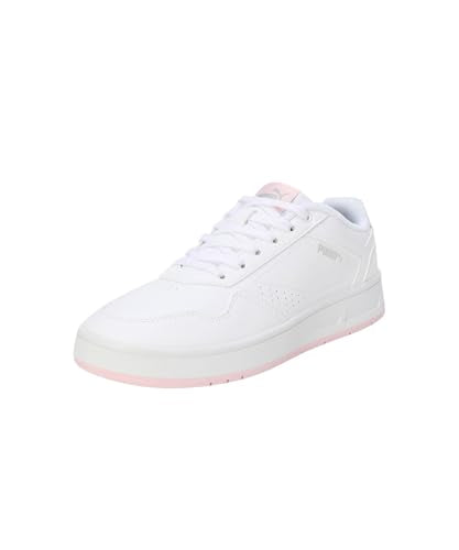 Puma Womens Court Classic WNS White-Whisp of Pink-Silver Sneaker - 5 UK (40111801)
