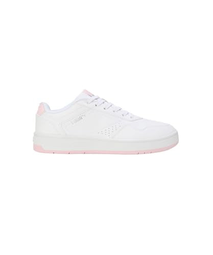 Puma Womens Court Classic WNS White-Whisp of Pink-Silver Sneaker - 5 UK (40111801)