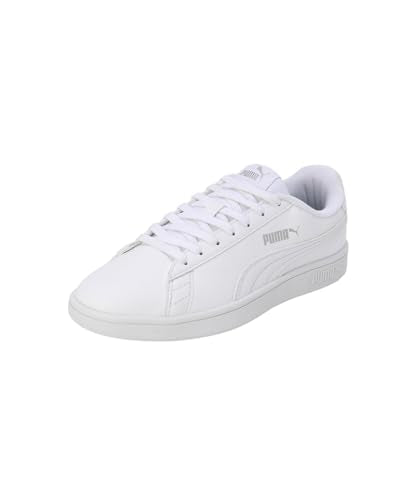 Puma | Smashic Comfort Casual Sneakers | White-Matte Silver | 4UK