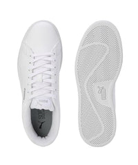 Puma | Smashic Comfort Casual Sneakers | White-Matte Silver | 3UK