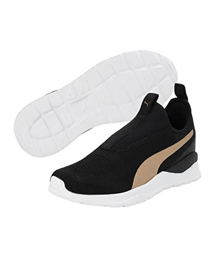 Puma Womens Anzarun Krick Pro WNS Slipon Black-Gold-Cool Dark Gray Sneaker - 4 UK (39180101)