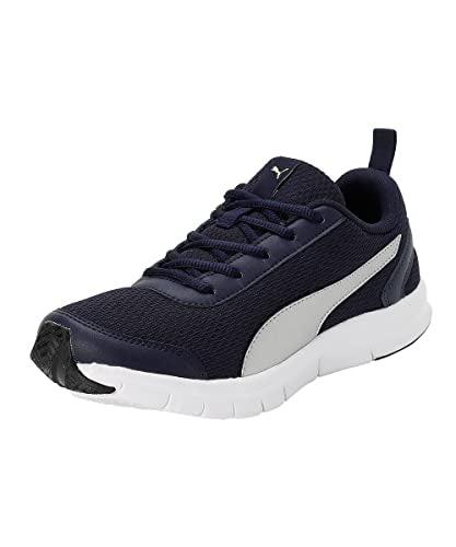 Puma Unisex-Kid Racer JR V2 Peacoat-Silver-Sharp Green Sneaker - 5UK (39579802)