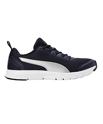 Puma Unisex-Kid Racer JR V2 Peacoat-Silver-Sharp Green Sneaker - 5UK (39579802)