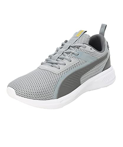 Puma Men, Scorch Runner V2, Cool Mid Gray-Cool Dark Gray-Yellow Sizzle, Sneaker, 8UK, (37998803)