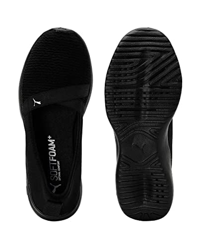 Puma Womens Adelina Black-Black-White Sneaker - 4UK (39500203)