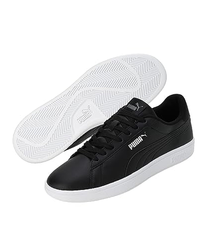 Puma Unisex-Adult Smash 3.0 L Black-Black-White Sneaker - 10UK (39620801)