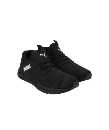 Puma Mens Enzo Leam Black-White Running Shoe - 6 UK (30973402)