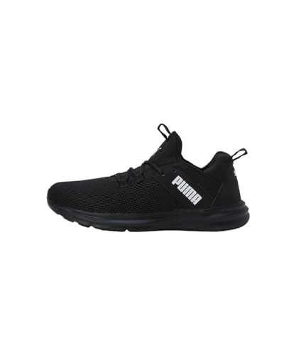Puma Mens Enzo Leam Black-White Running Shoe - 6 UK (30973402)