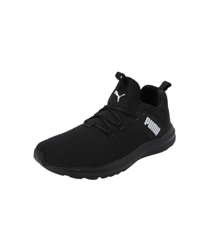 Puma Mens Enzo Leam Black-White Running Shoe - 6 UK (30973402)