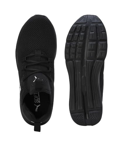 Puma Mens Enzo Leam Black-White Running Shoe - 6 UK (30973402)