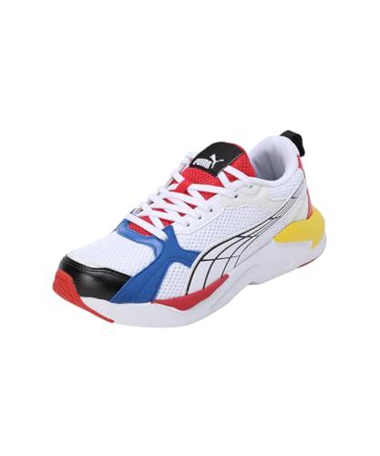 Puma Unisex-Kid X-Ray Grilion JR White-Blazing Yellow-for All Time Red Sneaker - 5 UK (39602302)