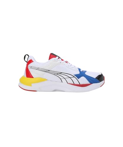 Puma Unisex-Kid X-Ray Grilion JR White-Blazing Yellow-for All Time Red Sneaker - 5 UK (39602302)