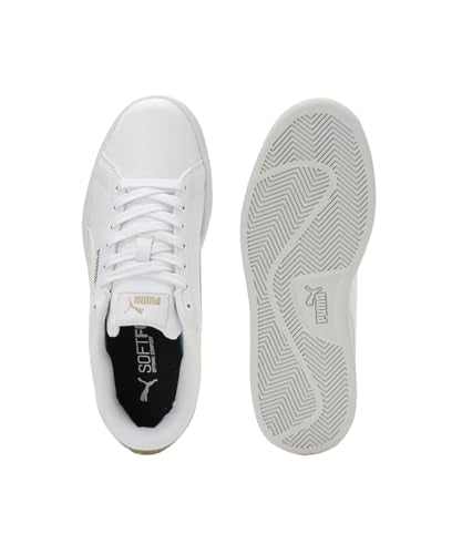 Puma Womens Smash WNS V1 White-Metallic Gold Sneaker - 6 UK (39564201)