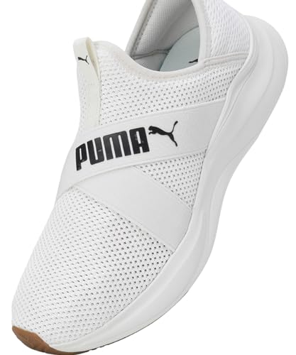 Puma Womens Softride Harmony Slip WNS Warm White-Black Running Shoe - 5 UK (37960602)