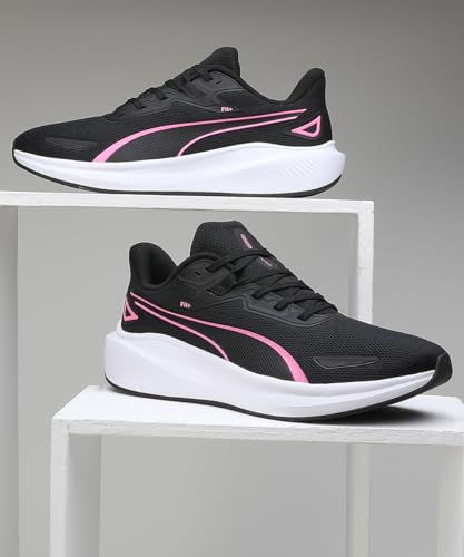 Puma Unisex-Adult Skyrocket Lite Black-Fast Pink-White Running Shoe - 6 UK (37943709)