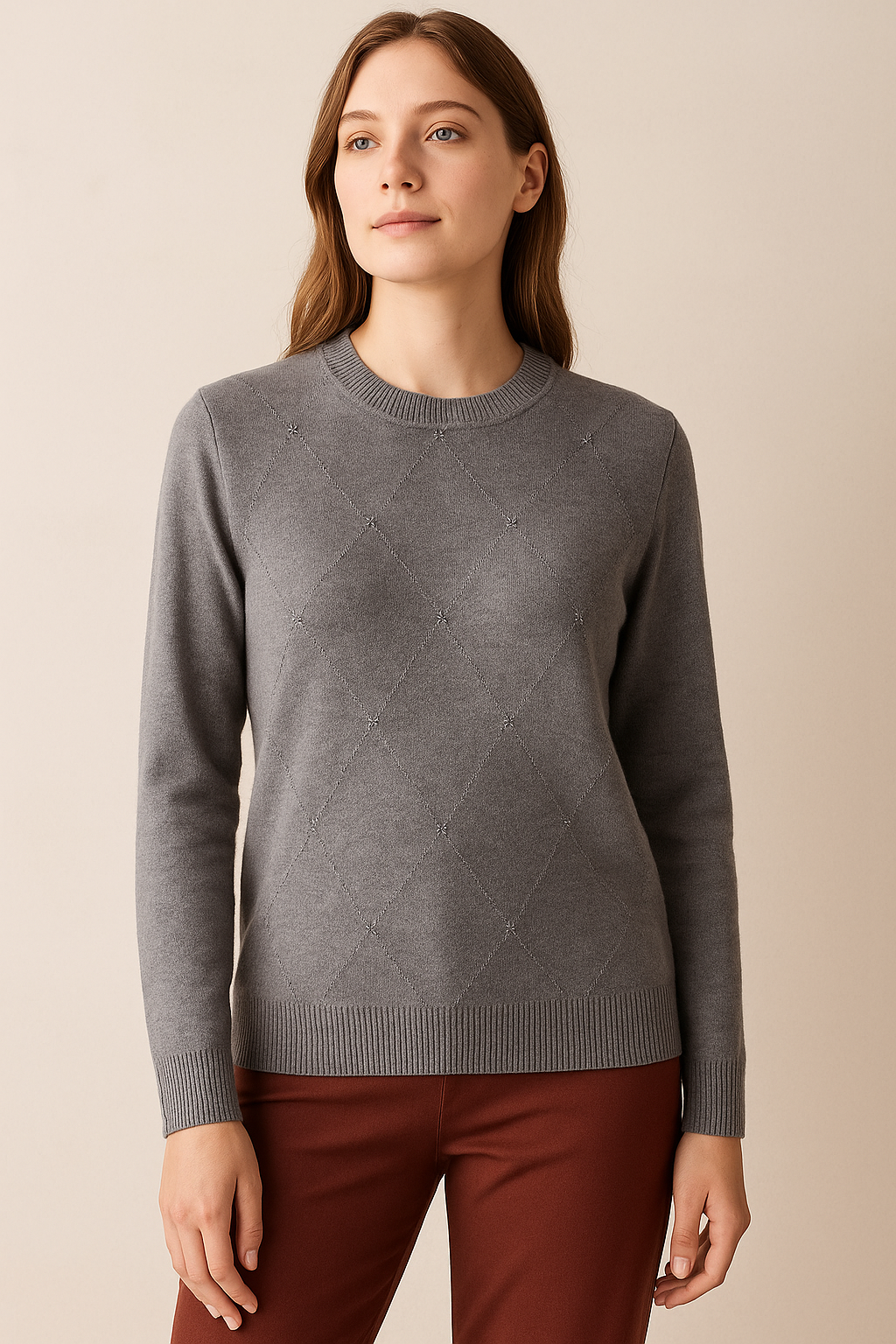 Lyte Club Ladies Western Top F/S O9748-2166 Grey