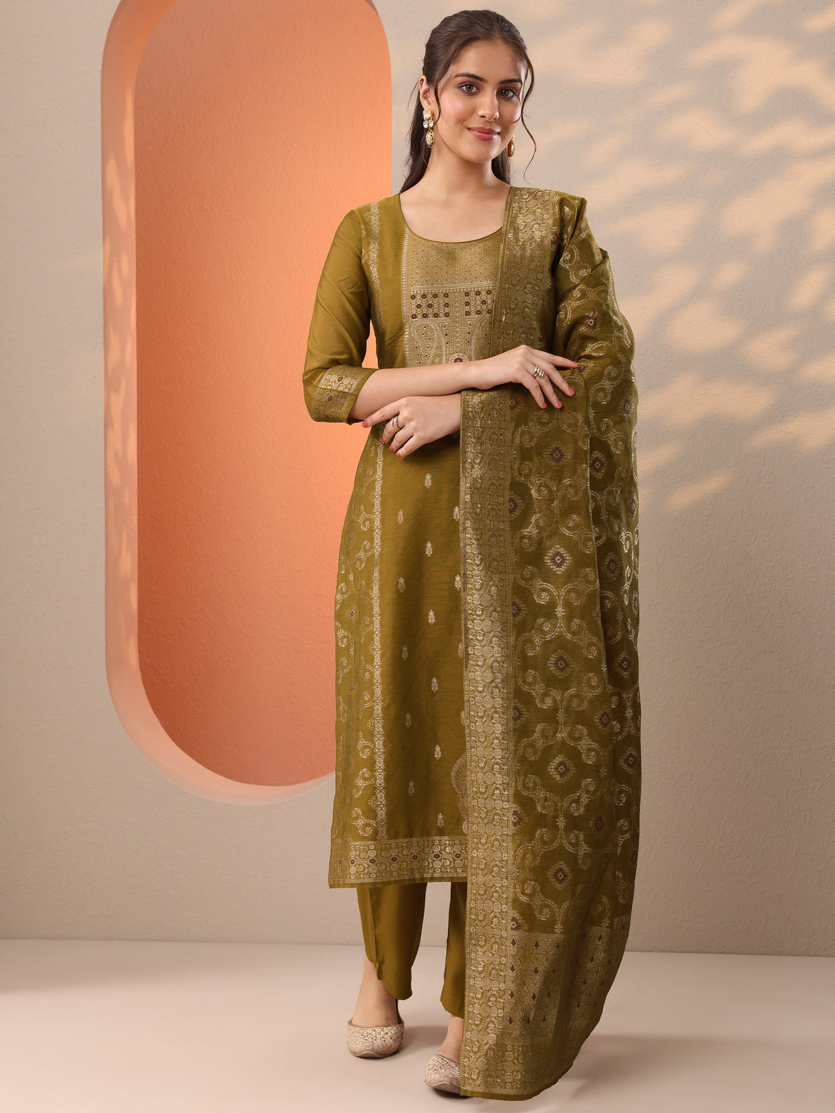 LIBAS LADIES WESTERN KURTI 3PCS SET 49570 GREEN