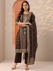 LIBAS LADIES WESTERN KURTI 3PCS SET 49571 BROWN