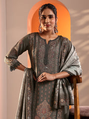 LIBAS LADIES WESTERN KURTI 3PCS SET 49579 Grey