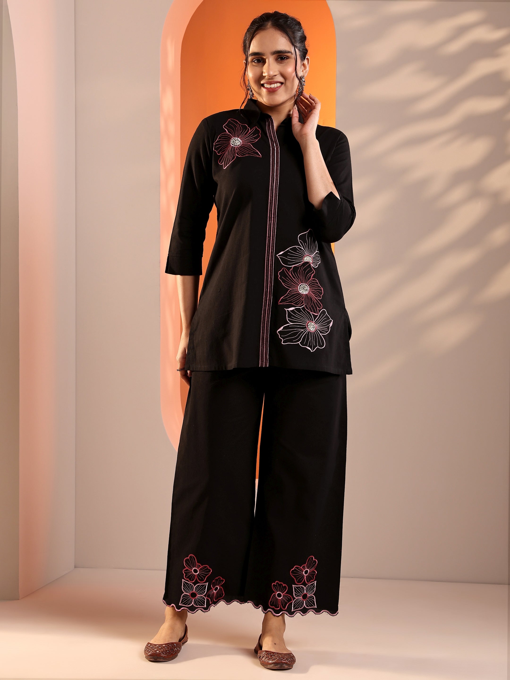 Libas Ladies Western Kurti 2Pcs Set 49581 Black
