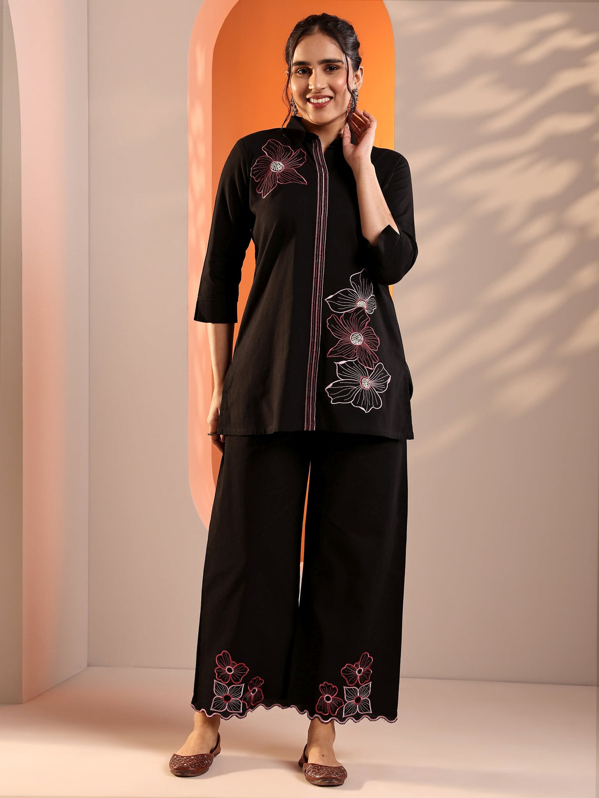Libas Ladies Western Kurti 2Pcs Set 49581 Black