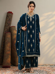 LIBAS LADIES WESTERN W KURTI 3PCS SET 49610 NAVY BLUE