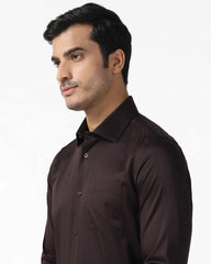 Blackberry Mens Formal Shirt F/S Bp-P1-So-Sylvia Chocolate