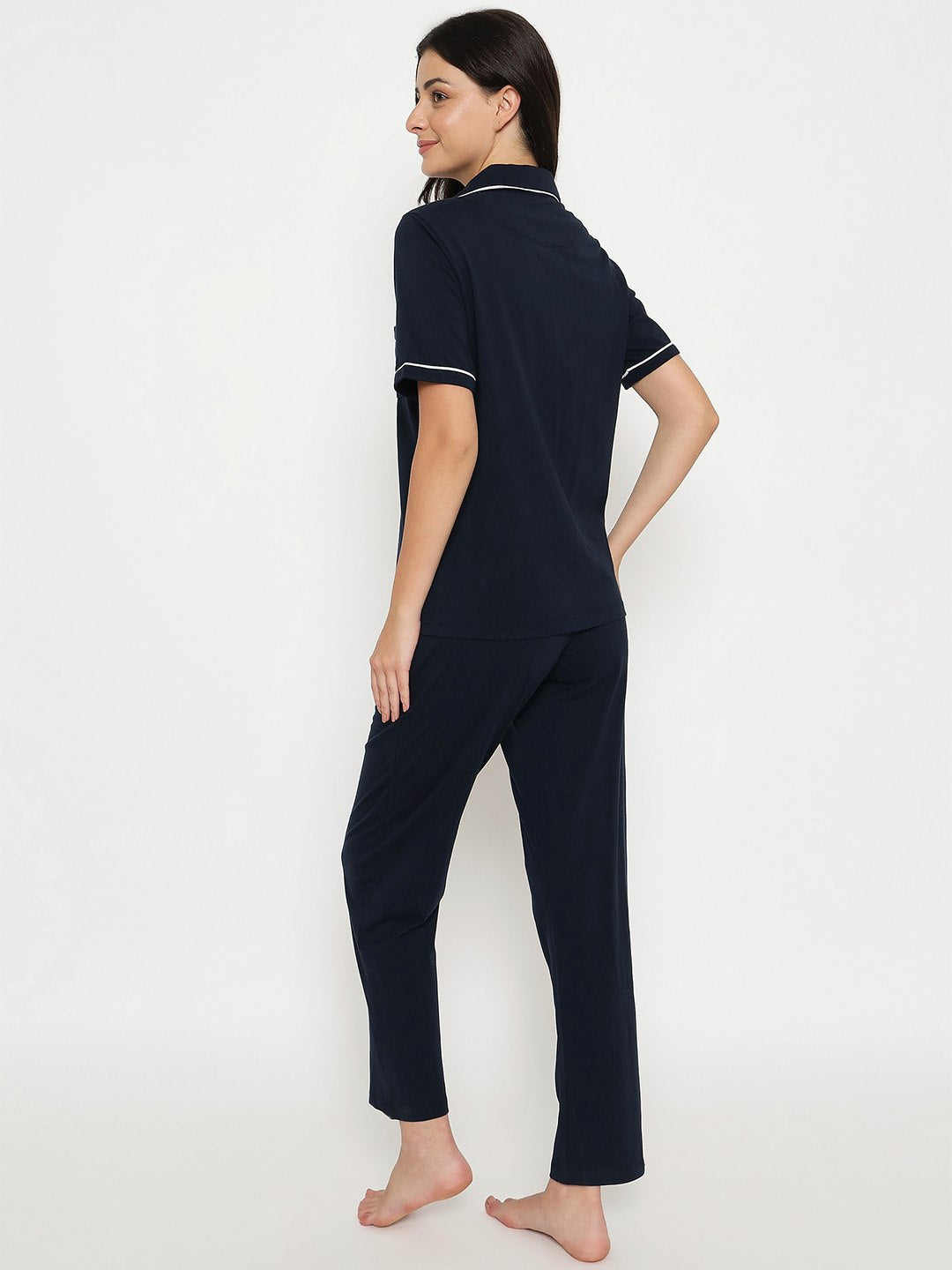 M-Secret Ladies Western Night Suit H/S S5S30055 026 Navy