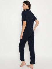 M-Secret Ladies Western Night Suit H/S S5S30055 026 Navy
